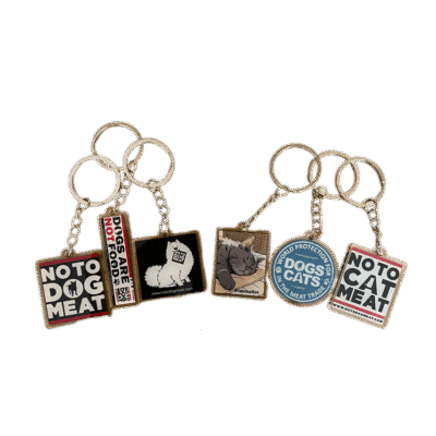 Mixed Bundle of 6 Acrylic Key Chains or 6 of dog / cat