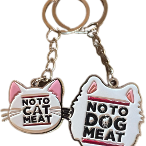 Metal NOTO DOG&CAT MEAT Key Chains